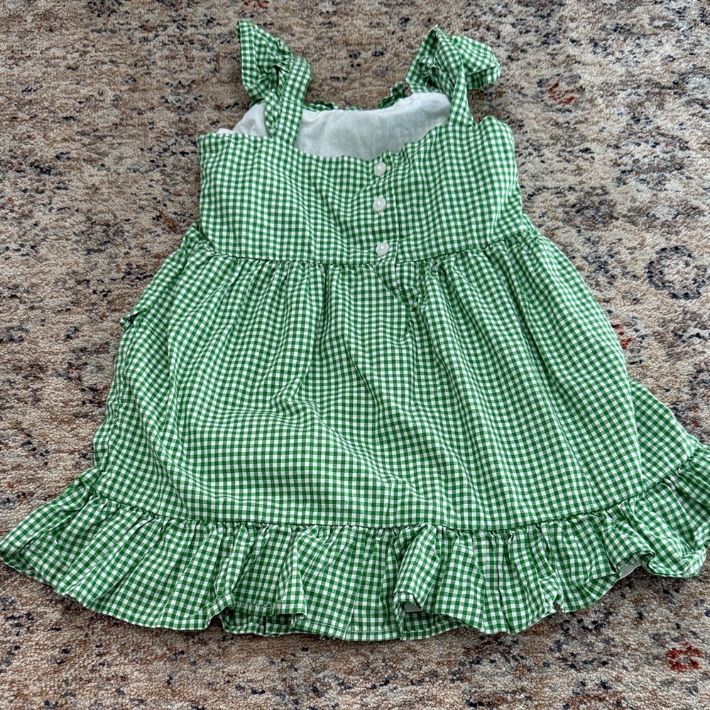 Janie and Jack Green Gingham Ruffle Sundress - Picture 4 of 4